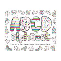 Birthday Png, Birthday Kids Doodle Letters Png, Kids Alphabet Number Sublimation, Baby Shower Gift Png, Kids Nursery Decor, Gifts For Kids