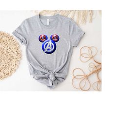 Marvel Avengers Mickey Head Shirt, Marvel Captain America Shirt Sweatshirt Hoodie, Marvel Avengers Shirt, Disney Matchin