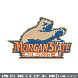 morgan state bears embroidery, morgan state bears embroidery, logo embroidery, sport embroidery, ncaa embroidery.
