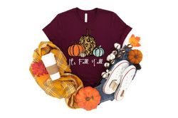 Its Fall Yall Shirt PNG, Pumpkin Shirt PNG, Thanksgiving Pumpkin Shirt PNG, Leopard Pumpkin Shirt PNG, Happy Thanksgivin