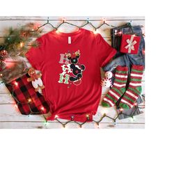 Disney Characters Ho Ho Ho Lighting Shirt, Christmas Mickey Antler Shirt Sweatshirt Hoodie, Merry Christmas Shirt, Chris