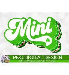 Mini St. Patricks Leopard Retro PNG Print File for Sublimation Or Print, DTG Designs, St. Patrick's Day, Funny St. Patri