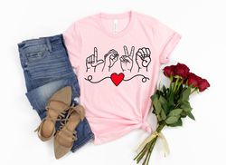 Love Sign Language Shirt PNG, Love Sign Shirt PNG, Valentines Day Shirt PNG, American Sign Language Shirt PNG, Deaf Comm