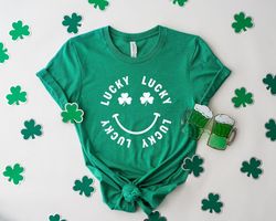 Lucky Clover Shirt PNG, St. Patricks Day Sweater, 4 Leaf Clover Shirt PNG, Irish Gifts, Lucky Tee, Women St Patricks Day