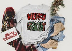 Merry And Bright Shirt PNG, Christmas Shirt PNG, Bright Shirt PNG, Christmas Tree Shirt PNG, Christmas Lights Shirt PNG,