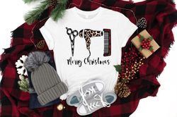 Merry Christmas Hairstylist Shirt PNG, Hairstylist Christmas Shirt PNG, Hair Tools Christmas Shirt PNG, Hair Dresser Chr