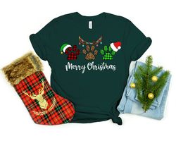 Merry Christmas Paws Shirt PNG, Christmas Buffalo Plaid Shirt PNG, Christmas Shirt PNG, Christmas Reindeer Shirt PNG, Ch