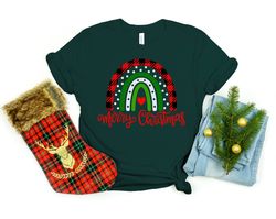 Merry Christmas Rainbow Shirt PNG, Rainbow Shirt PNG, Buffalo Plaid Shirt PNG, Christmas Shirt PNG, Merry Christmas Shir