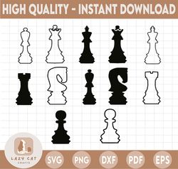 Chess Pieces SVG Chess SVG Chess Clip Art Vector Chess Clipart Chess Cricut Chess Cut File Chess Silhouette Chess Player