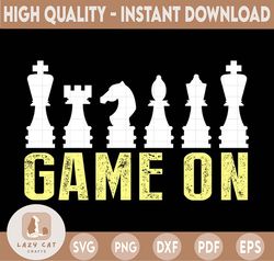 Game On chess svg, chess png, chess player svg png Digital Download