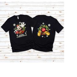 Disney Christmas Mickey Mouse Front And Back Shirt, Mickey Merry Christmas Shirt Hoodie Sweatshirt, Disney Merry Christm