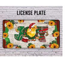 Christmas Joy Chick License Plate,Christmas License Plate,Joy License Plate,Animal Christmas License Plate,Chick License Plate, Download