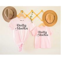 Mommy and Me Bella Canvas 3001 Soft Pink and 3001T Pink T-shirt Mockup | Mothers Day Mock Up | Mom and Daughter Matching T Shirt Mockup