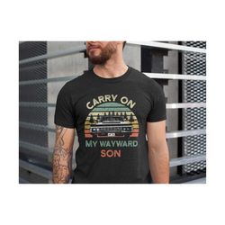 Carry on My Wayward Son Supernatural Vintage T-Shirt, Supernatural Shirt, Retro Gift Tee For You And Your Friends, Supernatural Movie Tee