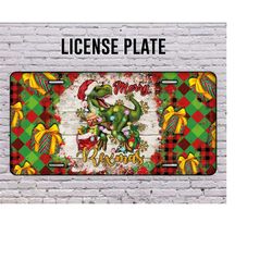 Christmas Merry Rexmas License Plate,Christmas License Plate,Rexmas License Plate,Animal Christmas License Plate,Digital  Download