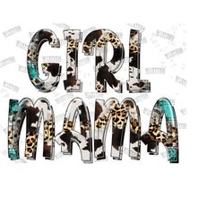 Girl Mama Png, Western Cowhide Girl Mama Png, Girl Mama Png, Mama Sublimation Design, Western Png,  Instant Digital Download