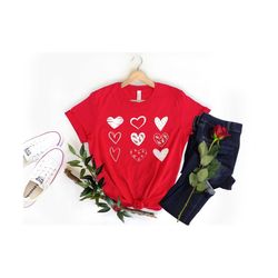 Valentines Day Shirt, Heart Shirt, Valentines Day Shirts For Women, Cute Heart T-shirt, Cute Valentine Shirt, Teachers Valentines Day Shirt
