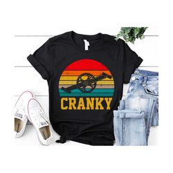 cranky t-shirt unisex , funny bike shirt, cycling shirt, bike lover gift, cyclist clothes, bmx, mountain bike, cycling retro vintage shirt