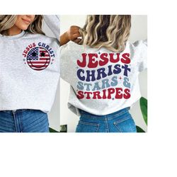 Jesus Christ Stars & Stripes SVG | 4th of July Svg | 4th of July Png | Independence Day Svg |  America Svg  l  Fourth of