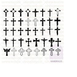 Cross svg file/ Cross clipart/ Crosses svg file/ Halloween svg/ Christian svg/ Catholic svg/ Cross silhouette/ Cross cri