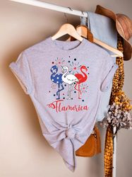 American Flamingo TShirt PNG, Independence Day Gift, Patriotic Flamingo Shirt PNG, 4th Of July T-Shirt PNG, America Bach