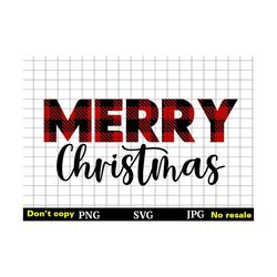 Merry christmas SVG, Christmas SVG, Plaid Christmas SVG, Christmas cricut svg, Digital cut file, winter svg, christmas tree , hand lettered