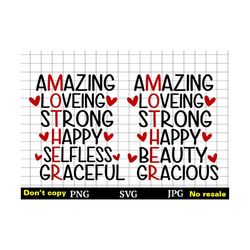 Mom Definition SVG, Amazing Loving Strong SVG, Mother's Day SVG Cut File, Mother Day Gift Svg, Mother Definition, Happy Mothers Day Svg