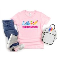 hello kindergarten shirt, first day of school shirt, Kindergarten tee, Kindergarten outfit,announcement Kindergarten tee