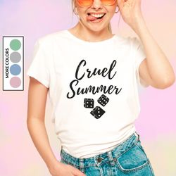 Cruel Summer Rolling Dice Taylor Swiftie T-Shirt | BellaCanvas Unisex 3001 Short Sleeve Tee | Taylor Swiftie Merch Gif T