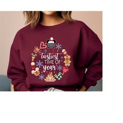 Tastiest Time Of Year Christmas Sweatshirt,  Disney Christmas Sweater, Disney Christmas Kids, Christmas Disney Snacks, C