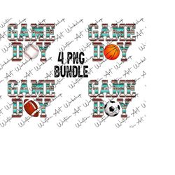 Sport  Sublimation Bundle Png, Game Day Bundle Png, Soccer Game Day, Basketball Game Day, Baseball Game Day, Football Game Day, Sublimation
