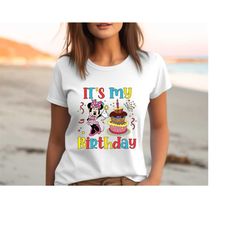 It's My Birthday Shirt, Girls Birthday Tee, Birthday Gift, Mouse Birthday Shirt, Birthday Trip, Birthday Cake, Birthday,