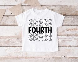 Fourth Grade Tee, 4th Grade TShirt PNG, Gift For Back To School, Grade Level Shirt PNG, Kids 1st Day Of Crew, Boys Schoo
