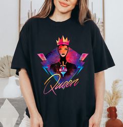 disney villains evil queen neon 90s rock band shirt, villains tee,magic kingdom shirt, disneyland family matching shirts