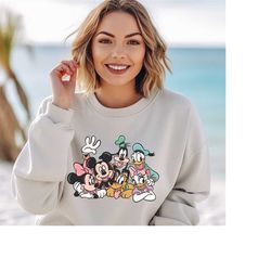 Disney Sweatshirt, Mickey And Friends Sweatshirt, Mickey, Minnie, Donald, Daisy, Goofy, Pluto, Disney, Disneyland, Disne