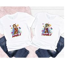 Disney Retro Chip and Dale Shirt , Disney Double Trouble Shirt  Sweatshirt Hoodie, Disney Matching Tee, Disney Family Te