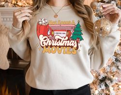Hot Cocoa Christmas T-Shirt Png, Hot Cocoa & Christmas Movies T-Shirt Png, Christmas Party Shirt Pngs, Holiday Family Sh