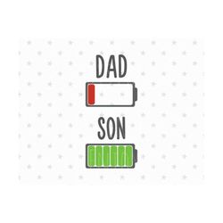 Low Battery svg Tired Dad svg Low Battery dad and son svg set Father's Day svg Dad and Son Battery svg Battery svg file svg Father's Day svg
