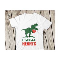 I Steal Hearts SVG, Dinosaur svg, Heart svg, Dinosaur design, Valentine's Day svg, dino svg, t-rex holding heart svg, tyrannosaurus rex svg
