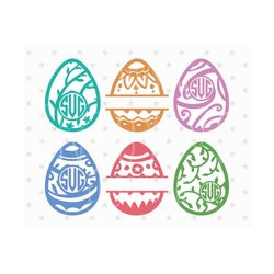Easter Egg SVG Egg Monogram Svg Monogram Easter Egg Svg Happy Easter svg Easter eggs monogram frames SVG Easter egg Monogram Frames SVG Cut