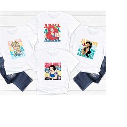 Disney Princess And Animal Shirt, Disney Elsa Ariel Jasmine Snow White Shirt Sweatshirt Hoodie, Disney Family Shirt, Dis