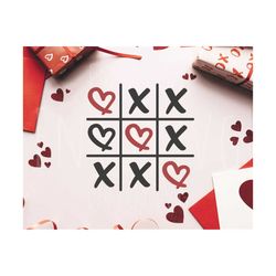 Tic Tac Toe Game Svg, Valentine’s day Svg, Tic Tac Toe Valentine Game Svg, Valentine svg, Hugs and Kisses svg, Svg File for Cricut,heart svg