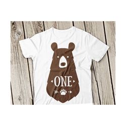 One SVG file Baby Bear svg One svg Baby Birthday svg Baby Bear paw svg The First Birthday svg file Baby SVG Silhouette Cricut Svg Cutting