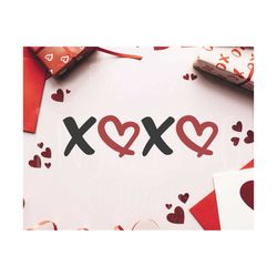 Hugs and Kisses SVG, Xoxo Svg, Heart Svg, Valentines Svg, Love Svg, Valentine Svg, Valentine's Day Svg, Valentines day Svg File for Cricut