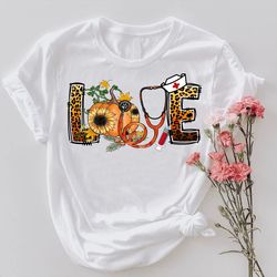 Love Nurse Shirt PNG, Gift For Thanksgiving, Leopard Nurse TShirt PNG, Fall Nurse Shirt PNGs, Sunflower Nursing Tee, Ste