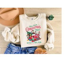 Disney Christmas Sweatshirt, Disney Farm Fresh Sweater, Mickey's Tree Farm, Mickey And Friends, Christmas Sweatshirts, C