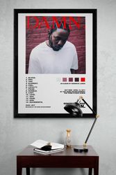 Kendrick Lamar DAMN poster, Kendrick Lamar album poster, digital download.jpg