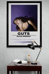 Olivia Rodrigo Guts poster 003, Olivia Rodrigo poster, minimalist poster, vintage poster, digital download.jpg