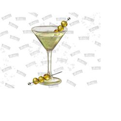 Western Martini Png Sublimation Design, Martini Png,Instant Digital Download,Martini Glass,Alcohol, Dirty Martini,Olive Png,Digital Download