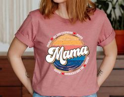 Mama Retro 70s Vintage Shirt Png, Retro Mama Vintage Shirt Png, Boho Floral Retro Flowers Shirt Png, Retro Mama T-Shirt